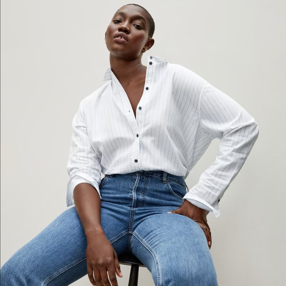 Set of 3 Everlane Silky Cotton Relaxed Shirts
